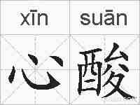 心酸的拼音