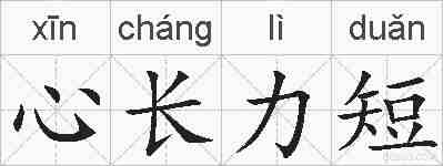 心长力短的拼音