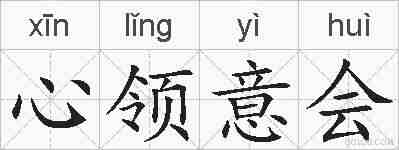 心领意会的拼音