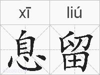 息留的拼音