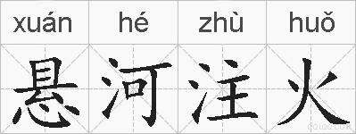 悬河注火的拼音