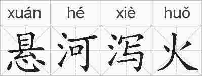 悬河泻火的拼音