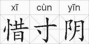 惜寸阴的拼音