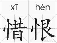 惜恨的拼音