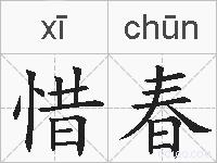 惜春的拼音