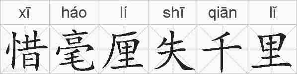 惜毫厘失千里的拼音