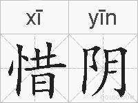 惜阴的拼音