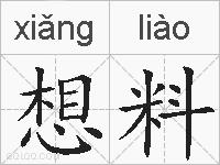 想料的拼音
