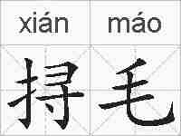 挦毛的拼音