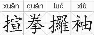 揎拳攞袖的拼音