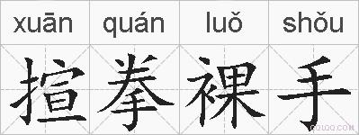 揎拳裸手的拼音