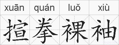 揎拳裸袖的拼音