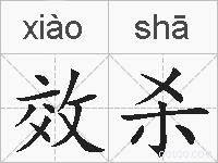 效杀的拼音