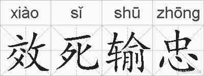 效死输忠的拼音