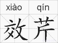 效芹的拼音