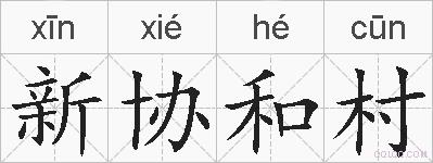 新协和村的拼音