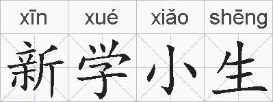 新学小生的拼音
