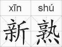新熟的拼音