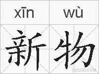 新物的拼音