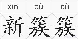 新簇簇的拼音