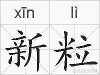 新粒的拼音