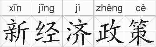 新经济政策的拼音