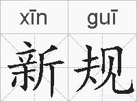 新规的拼音
