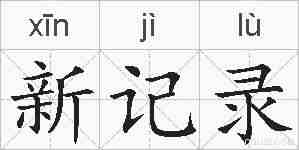 新记录的拼音