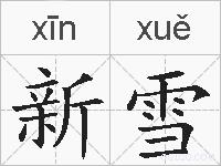 新雪的拼音
