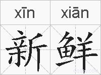 新鲜的拼音