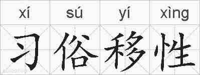 习俗移性的拼音