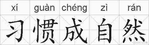 习惯成自然的拼音