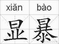 显暴的拼音