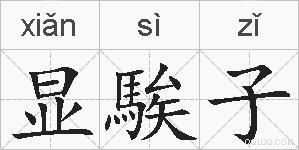 显騃子的拼音