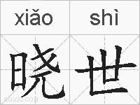 晓世的拼音