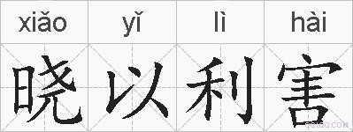 晓以利害的拼音