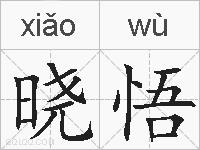 晓悟的拼音