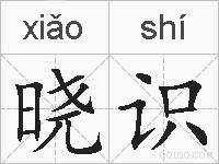 晓识的拼音