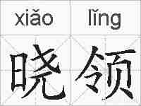 晓领的拼音