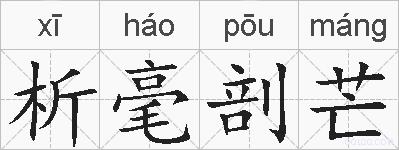 析毫剖芒的拼音