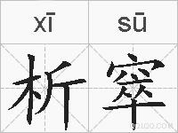 析窣的拼音
