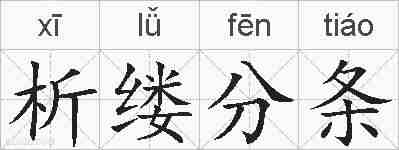 析缕分条的拼音