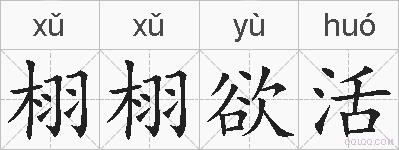 栩栩欲活的拼音