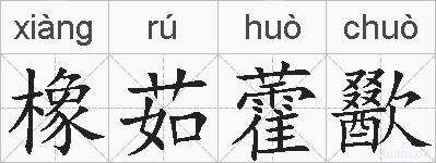 橡茹藿歠的拼音