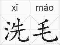 洗毛的拼音