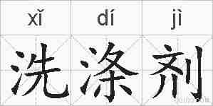 洗涤剂的拼音