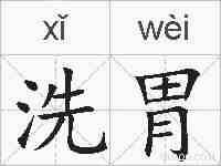 洗胃的拼音