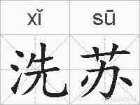 洗苏的拼音