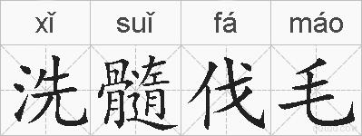 洗髓伐毛的拼音