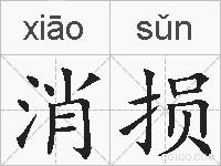 消损的拼音